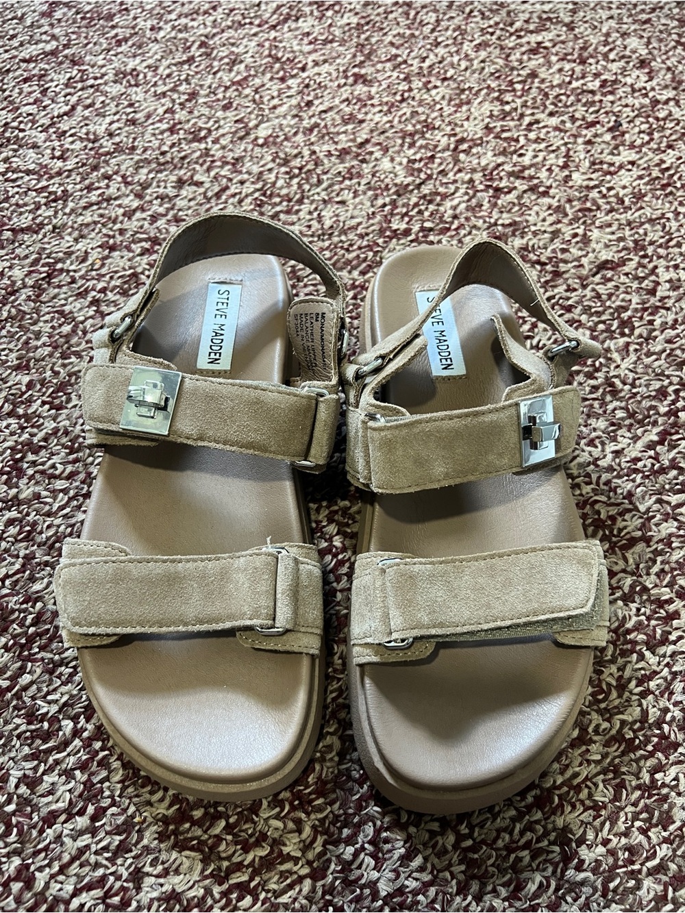 Steve Madden Mona Suede Double-Strap Sandals
